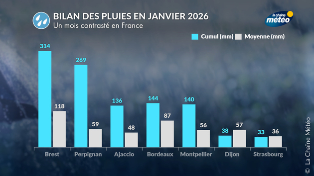 Bilan des pluies en janvier 2026 Actualités France