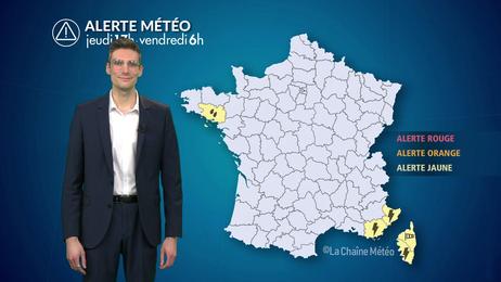 Pluies copieuses en Bretagne, orages et vent fort au sud-est