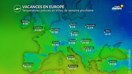 Quel temps en Europe pour les vacances ?