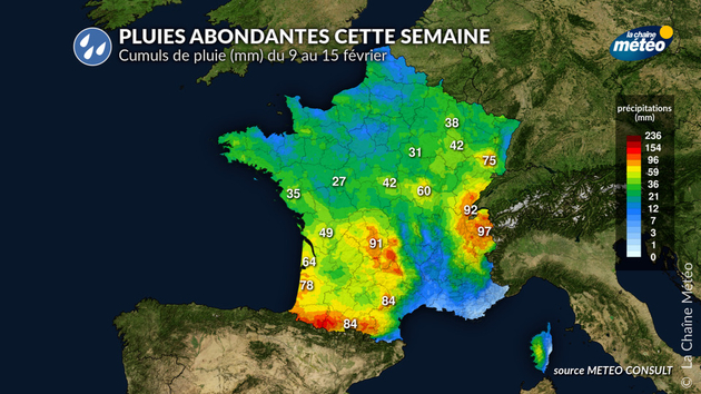 Cumuls de pluie attendus cette semaine Actualités France