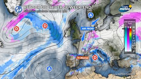 Retour de l'hiver et risque de neige jusqu'en plaine ce week-end