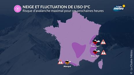 Vacances de février : un risque d'avalanche maximal sur les Alpes et les Pyrénées