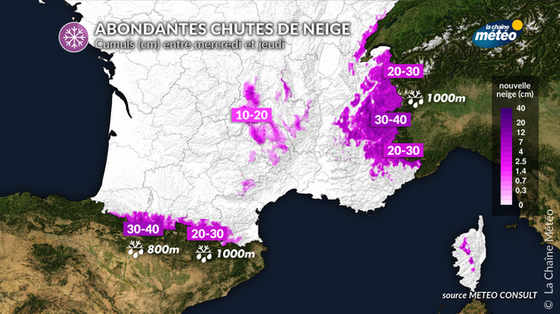 Abondantes chutes de neige sur les Alpes et Pyrénées Actualités France