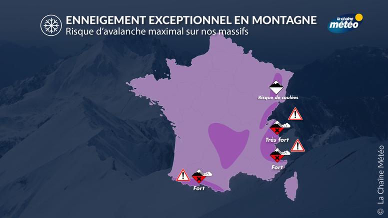 Abondantes chutes de neige : le risque d'avalanche reste maximal