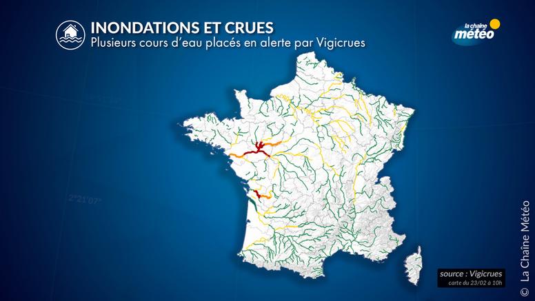 Crues et inondations : trois départements toujours placés en vigilance rouge
