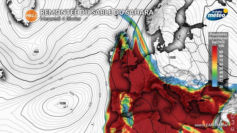 Nouvel épisode de sable du Sahara en France cette semaine