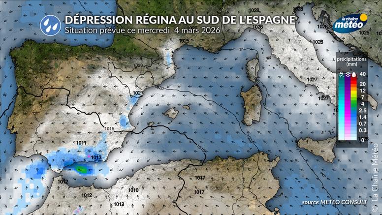 Dépression Regina : intempéries au sud de l’Espagne et remontée des sables du Sahara
