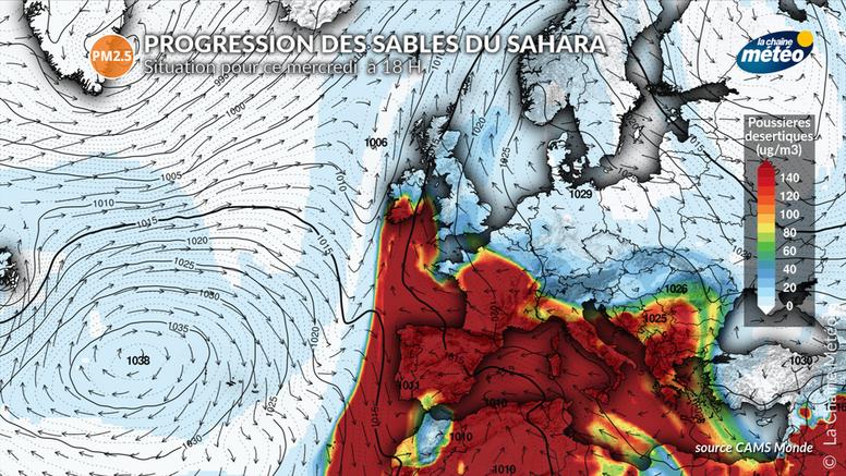 Remontée des sables du Sahara : la France touchée jusqu'à vendredi