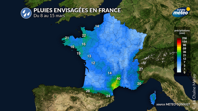 Pluies en France du 8 au 15 mars Actualités France