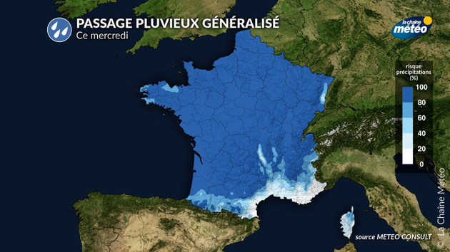 Risque de pluie mercredi Actualités France