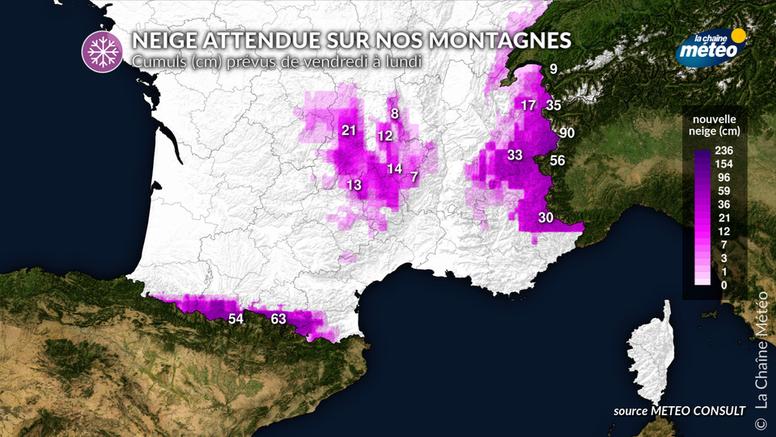 Changement de temps ce week-end : refroidissement marqué et abondantes chutes de neige en montagne