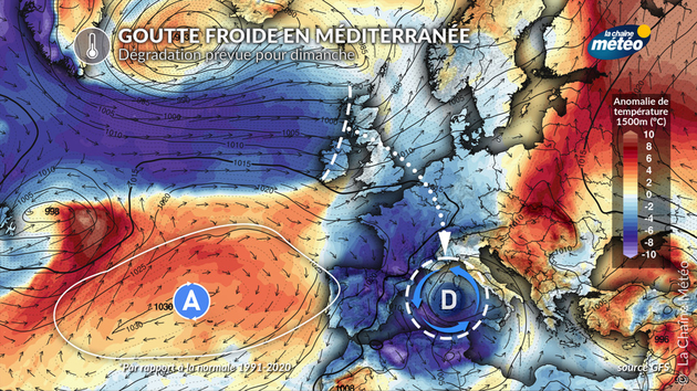 Nouvelle goutte froide en Méditerranée ce week-end Actualités France