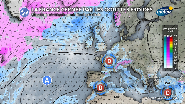 Les gouttes froides vont à nouveau atteindre la France Actualités France