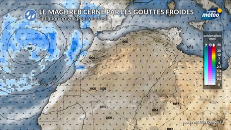 Dépression Thérèse : une nouvelle goutte froide menace le Portugal et le Maghreb