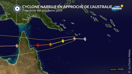 Cyclone Narelle en Australie : des rafales à plus de 200 km/h et des pluies diluviennes attendues entre jeudi et vendredi