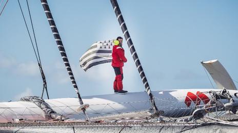 Guirec Soudée et l’Ultim MACSF à Tréguier ce samedi 4 avril