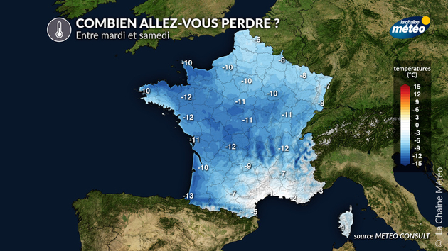 Baisse des températures entre mardi et samedi Actualités France