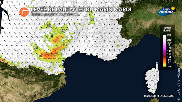 Vent au sud mardi Actualités France