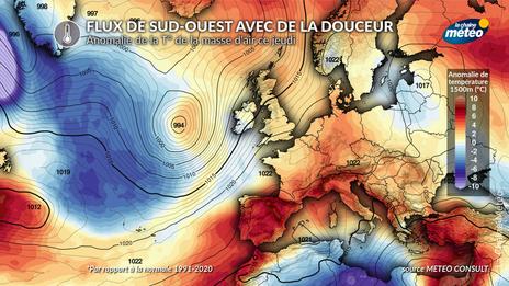Retour de l'anticyclone et hausse des températures : jusqu'à +12°C en plusieurs jours