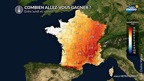 Retour de l'anticyclone et hausse des températures : jusqu'à +12°C en plusieurs jours