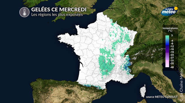 Gelées ce mercredi en France Actualités France