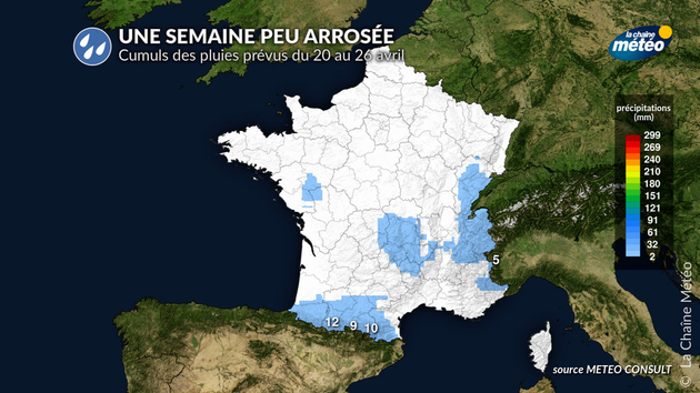 Pluie du 20 au 26 avril Actualités France