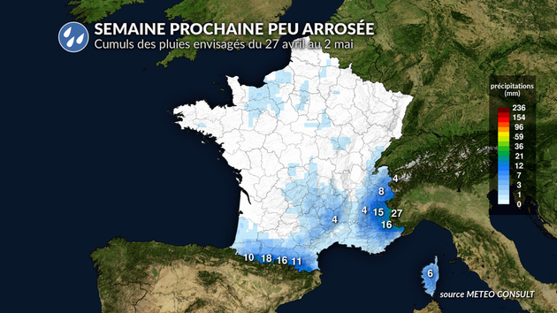 Semaine prochaine peu arrosée Actualités France
