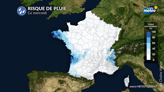 Risque de pluie ce mercredi Actualités France