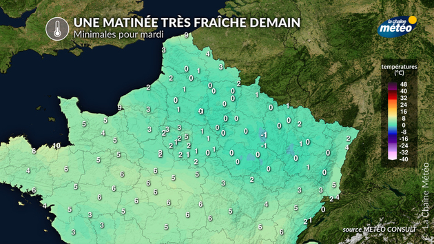 Températures proches de 0°C attendues ce mardi matin Non Classé