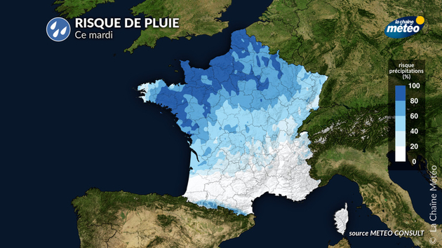 Risque de pluie ce mardi Actualités France