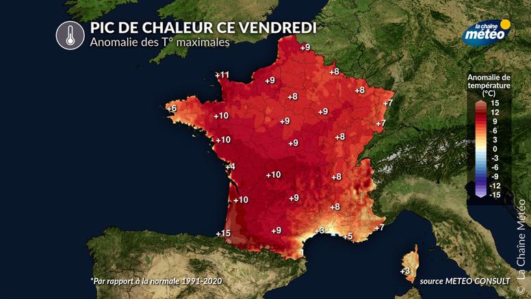 Pic de chaleur vendredi : ces villes où il fera plus de 30°C en France
