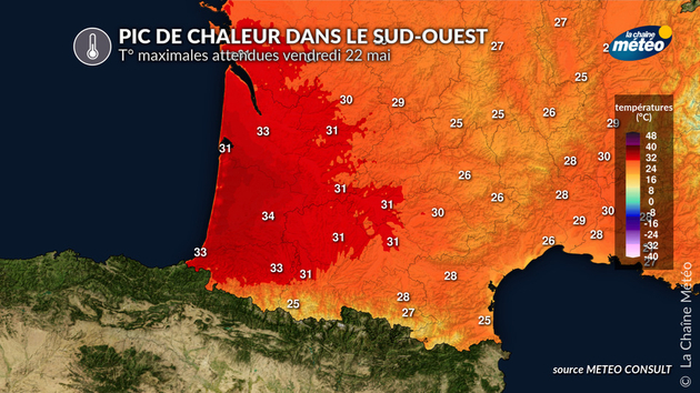Pic de très forte chaleur attendu ce vendredi Actualités France