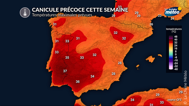 Des températures de 35 à 39°C prévues en Andalousie Actualités étranger