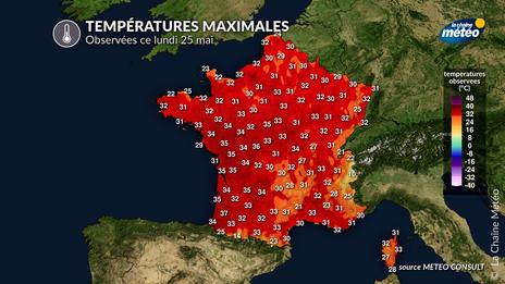 Canicule et vague de chaleur : plus de 300 records de chaleur battus ce lundi, jusqu'à 37°C dans les Landes