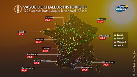 Canicule et vague de chaleur : plus de 1200 records mensuels en 7 jours, jusqu'à 39°C à Fitou (11)