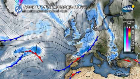 Coup de vent au nord-ouest : une perturbation active traverse la France ce jeudi