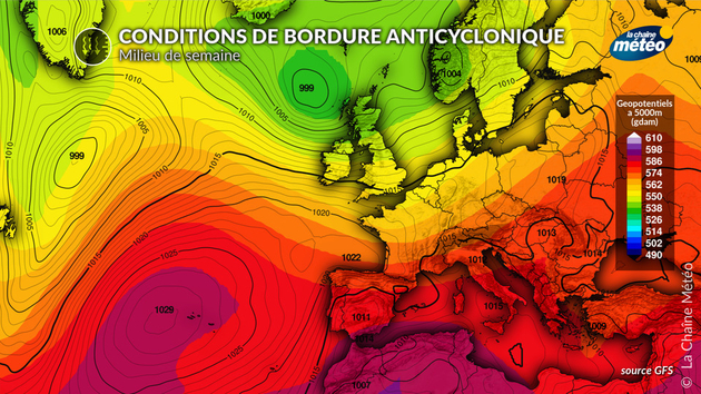 Conditions de bordure anticyclonique Actualités France