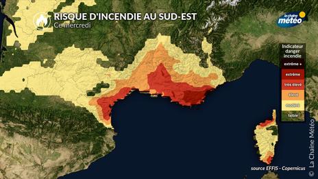 Épisode de mistral ce mercredi : le risque d'incendie augmente fortement dans le sud-est