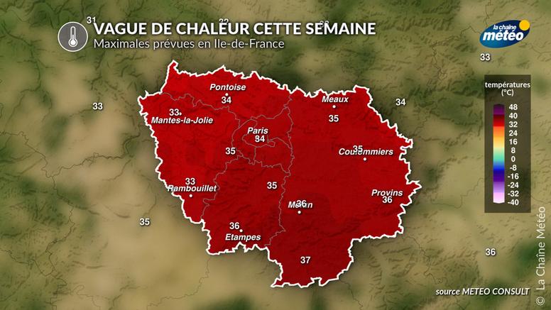 Vague de chaleur et canicule cette semaine : jusqu'à 35°C prévus en Île-de-France et à Paris