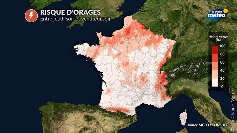 Risque d'orages localisés mais violents en fin de semaine, qui sera concerné ?