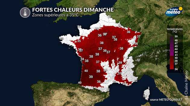 Chaleur attendue ce dimanche 21 juin 2026 Actualités France
