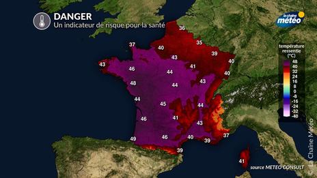 Température ressentie : jusqu’à 48°C ce mardi, un niveau de danger pour l’organisme