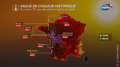 Canicule : jusqu'à 44°C en Vendée ce mardi 23 juin
