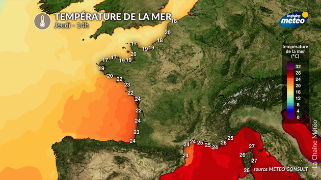 Température de la mer ce jeudi Actualités France