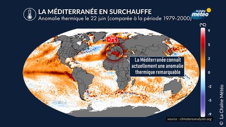 Méditerranée en surchauffe : une anomalie thermique remarquable de +7°C