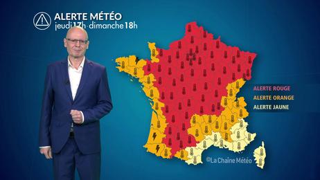 Alerte canicule gagnant l'est, et forts orages dans l'ouest
