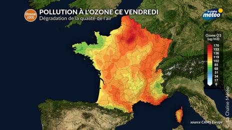 Canicule : pic de pollution à l’ozone ce vendredi, plusieurs régions exposées