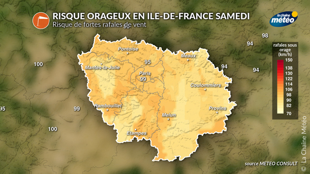 De fortes rafales de vent sont attendues samedi soir au passage des orages Actualités France