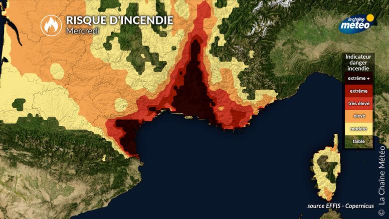 Incendies : risque maximal au sud-est cette semaine