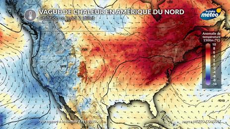 Amérique du Nord : une vague de chaleur va faire grimper les températures aux États-Unis et au Canada